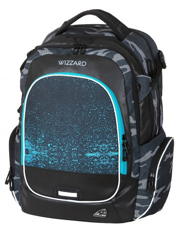 Studentský batoh WIZZARD Camo Blue