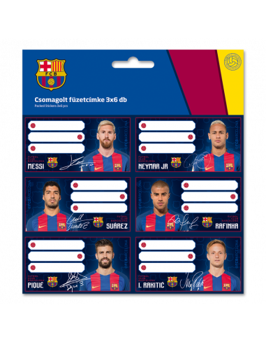 Jmenovky na sešity FC Barcelona