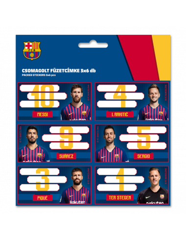 Jmenovky na sešity FC Barcelona 19