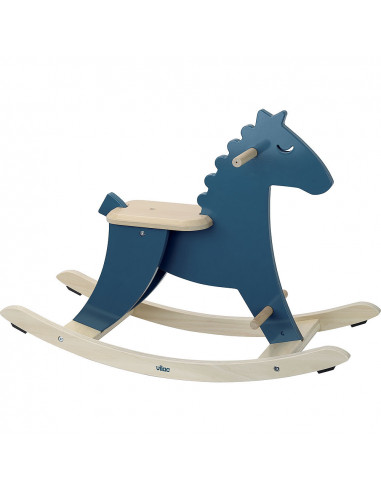 Dřevěný houpací kůň modrý