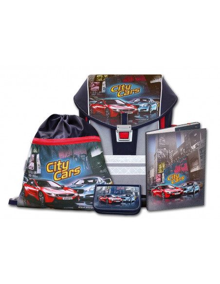 Školní aktovkový set ERGO ONE City Cars 4-dílný