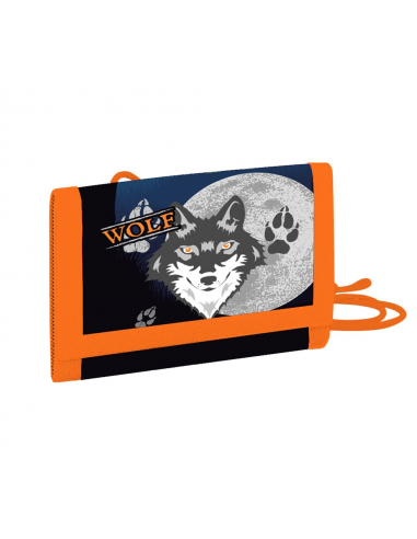Dětská textilní peněženka vlk