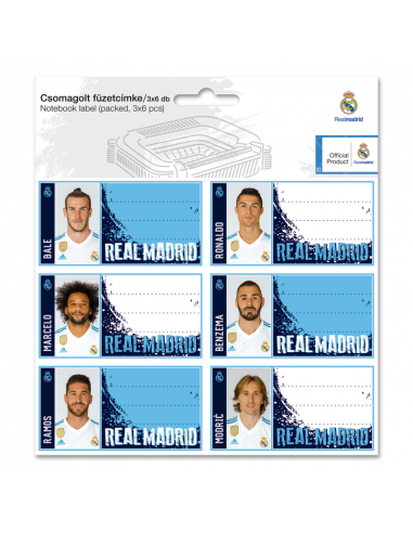 Jmenovky na sešity Real Madrid 18