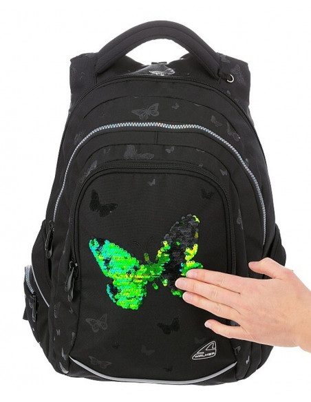Studentský batoh FAME Sparkling Butterfly