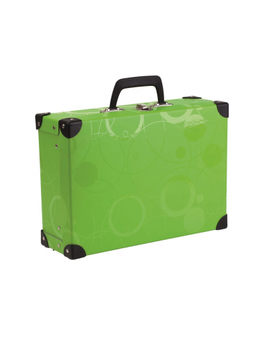 Kufřík lamino hranatý okovaný NEO COLORI zelená