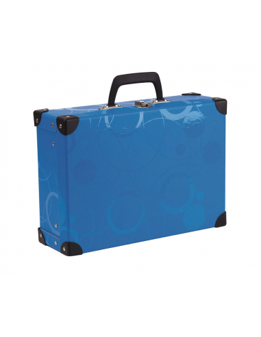 Kufřík lamino hranatý okovaný NEO COLORI modrá