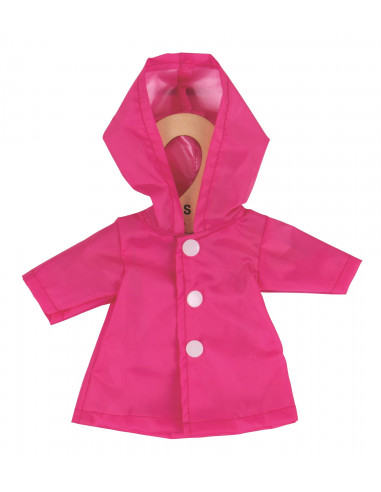 Růžový kabátek pro panenku 28 cm