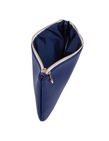 Kosmetická taška plochá Blue triangles