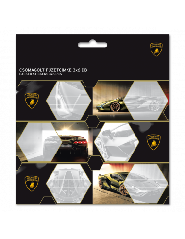Jmenovky na sešity Lamborghini Gold 18ks
