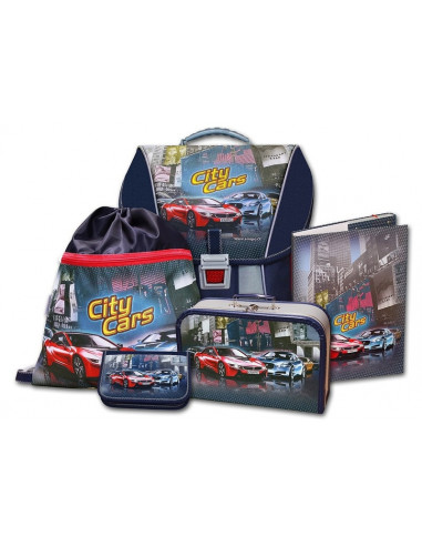 Školní batohový set City Cars 5-dílny